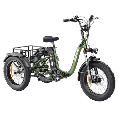 Vélo électrique Hidoes HD-ET1 avec porte-bagages arrière, tricycle électrique Vélo électrique Hidoes HD-ET1 avec porte-bagages arrière, tricycle électrique